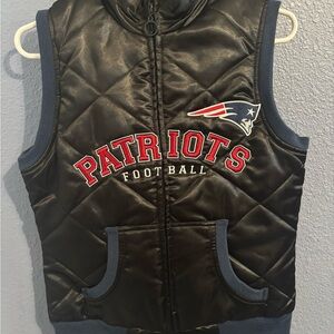 NFL Patriots Black Quilted Vest